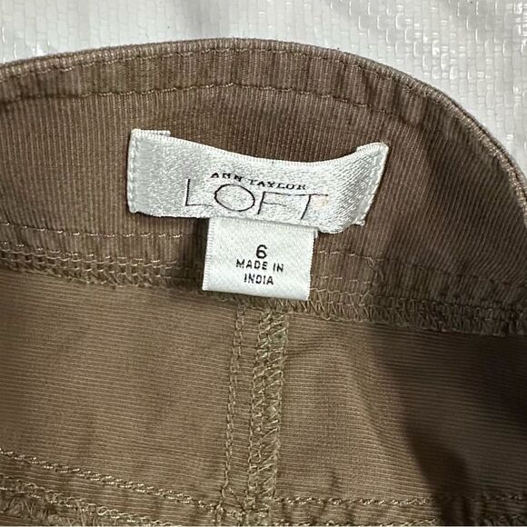Ann Taylor Loft Khaki Green Women's Jean Skirt Size 6 - Picture 6 of 9